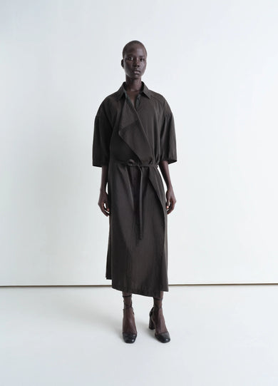 christophe lemaire ROBE CHEMISE ASYMÉTRIQUE