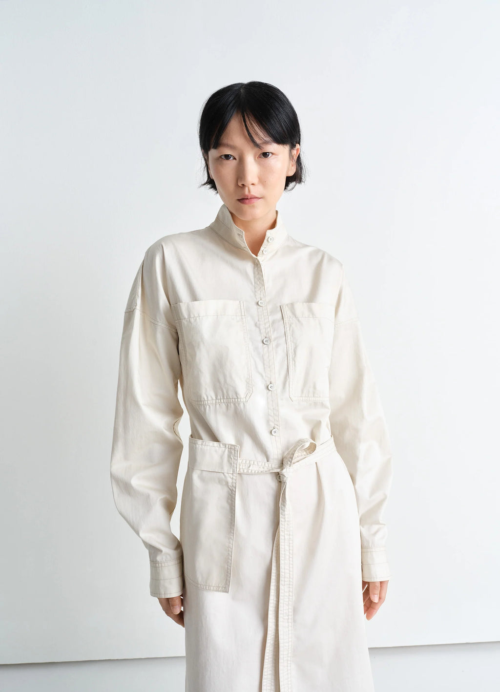 Ki　LEMAIRE ルメール シルクロングシャツ LEMAIRE(ルメール)】 LONG SHIRT WITH HALF PLACKET｜PARIGOT ONLINE