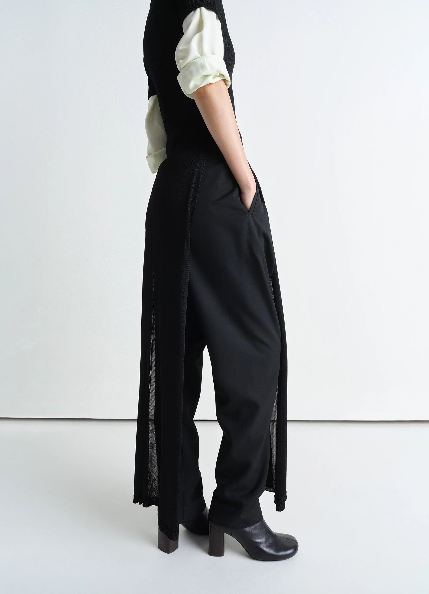 Black Column Dress With Slits | LEMAIRE Black Column Dress With Slits | LEMAIRE