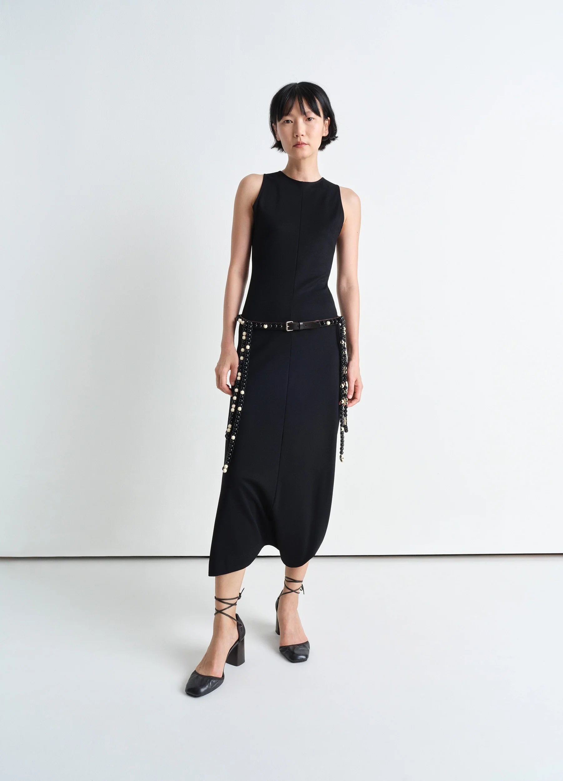 Black Twisted Hem Dress | LEMAIRE Black Twisted Hem Dress | LEMAIRE