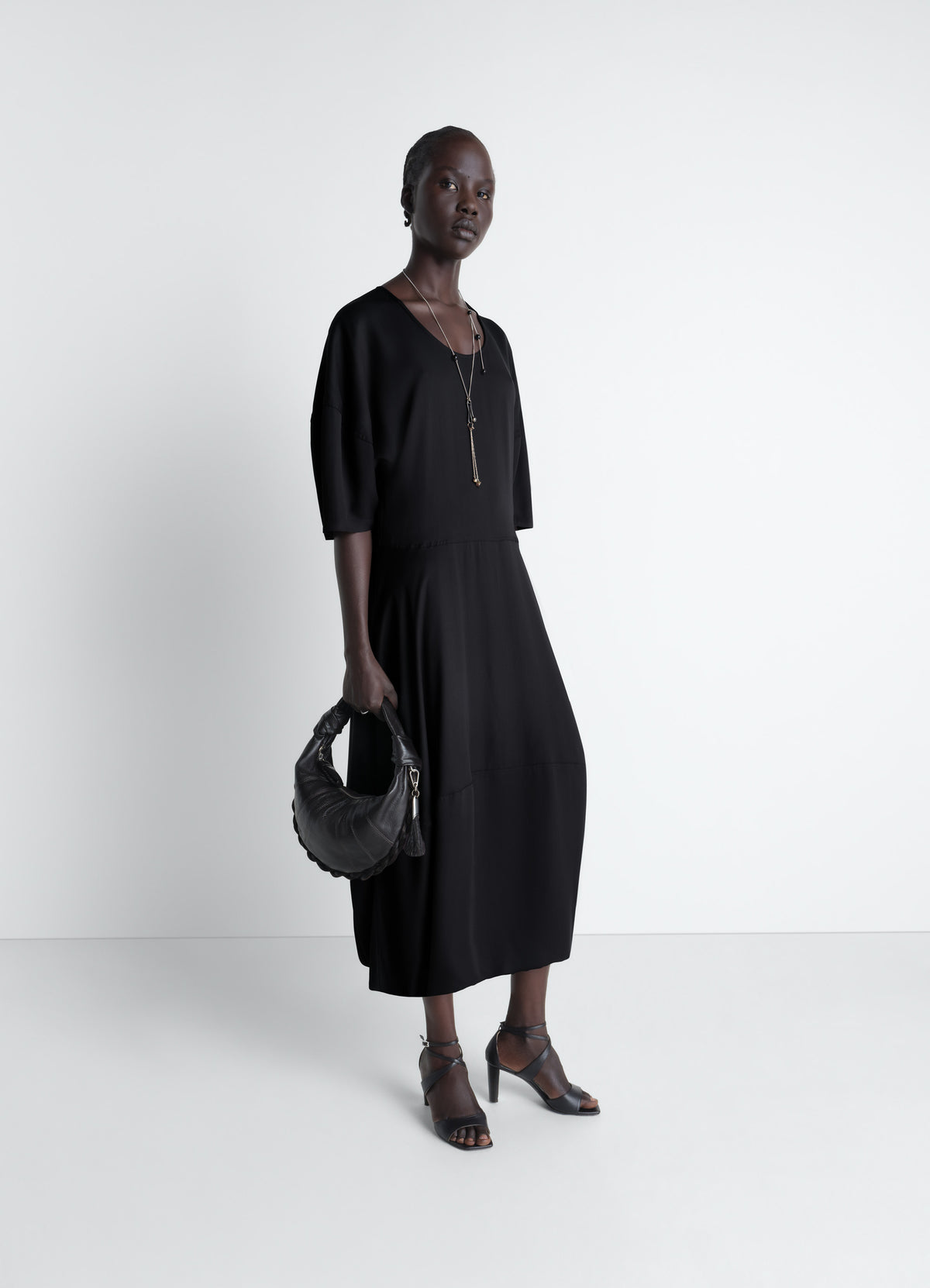 Lemaire BALLOON DRESS IN CREPE DE CHINE VISCOSE
