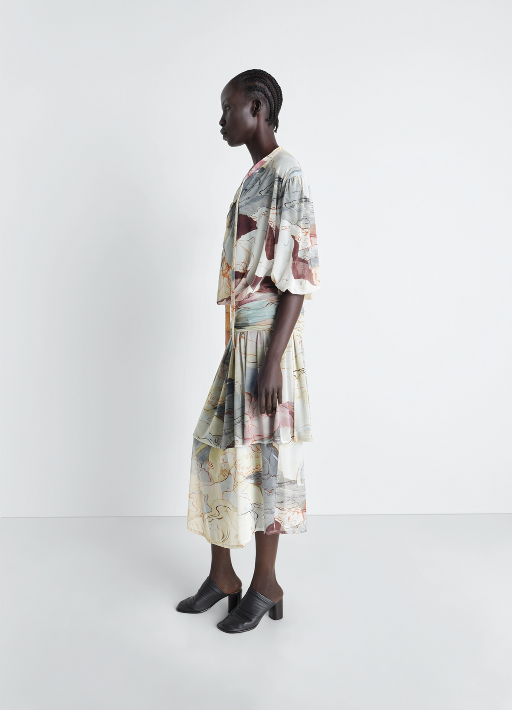 Double layer dress in mesh