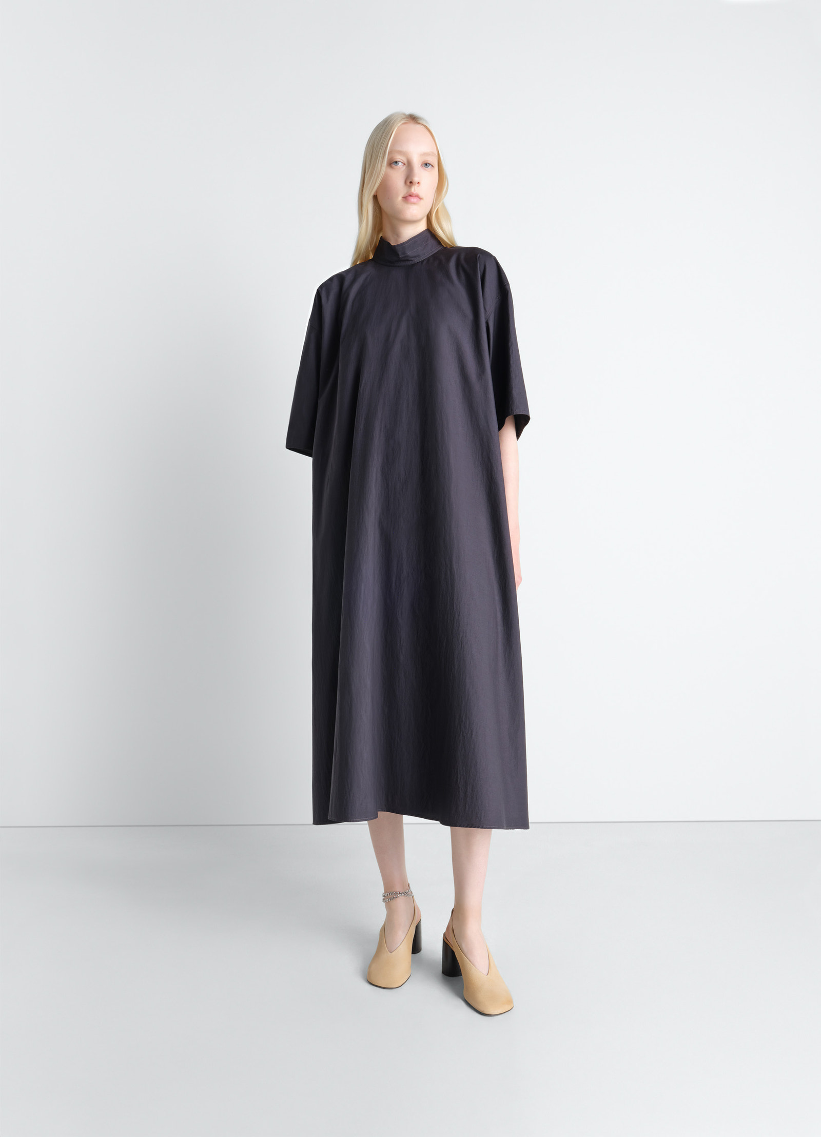 LEMAIRE Reversible tube dress in washed cotton silk LEMAIRE Reversible tube dress in washed cotton silk