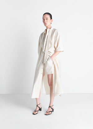 LEMAIRE reversible tube dress in washed cotton silk