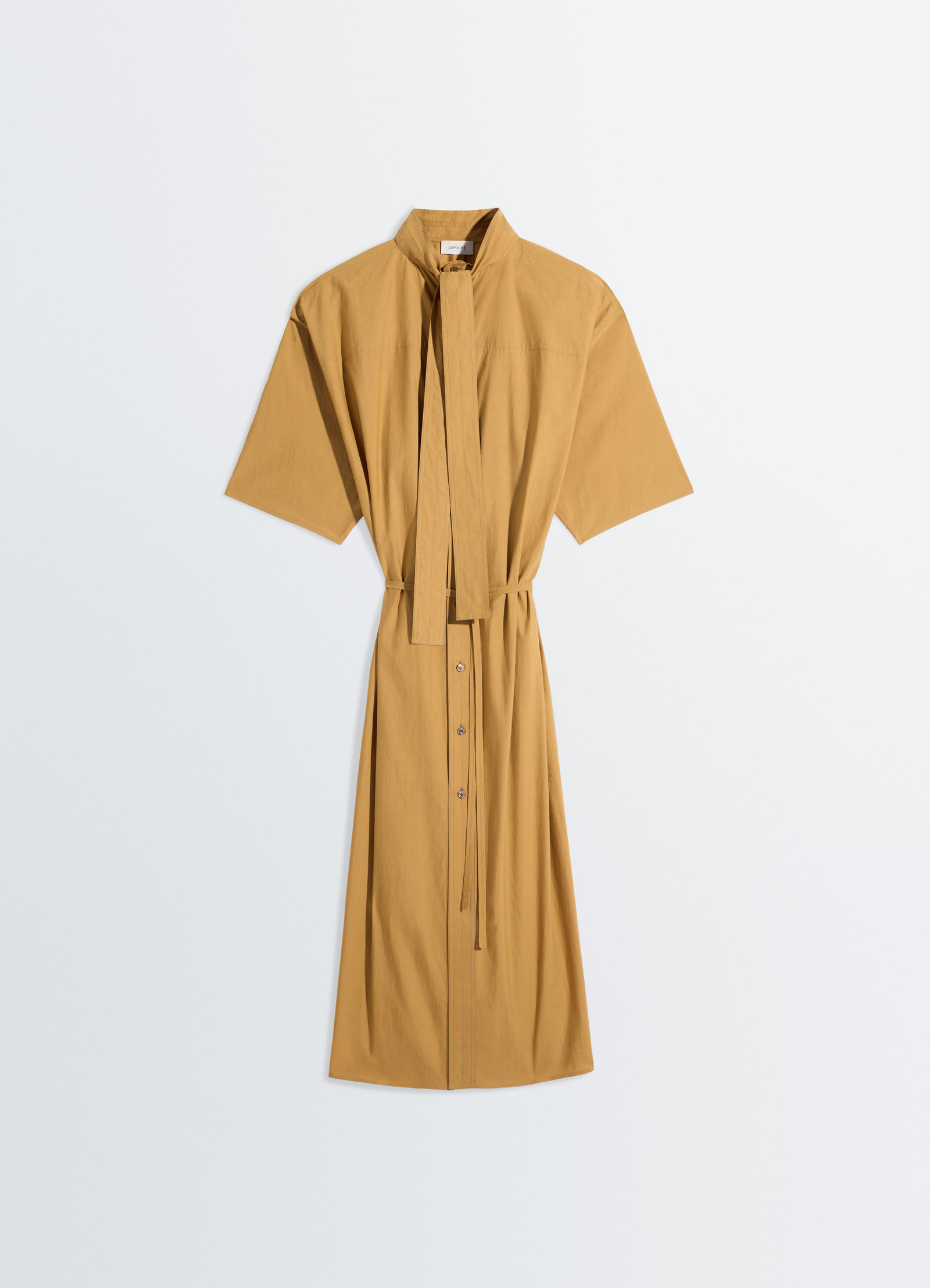 Reversible tube dress in washed cotton silk