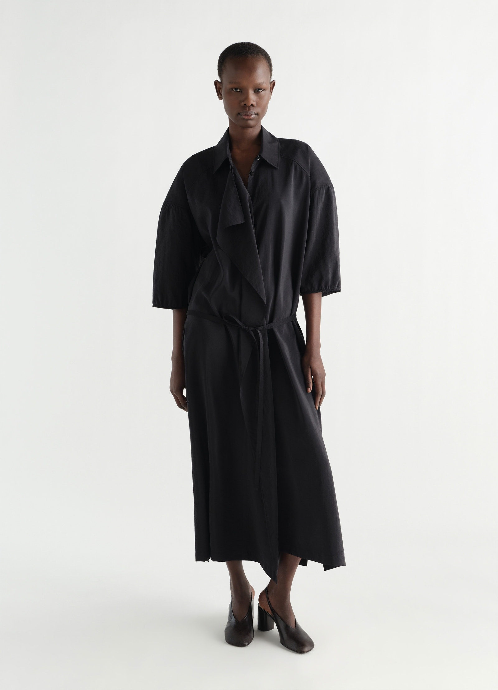 Lemaire Black Silk Casual Dress Lemaire Black Silk Casual Dress