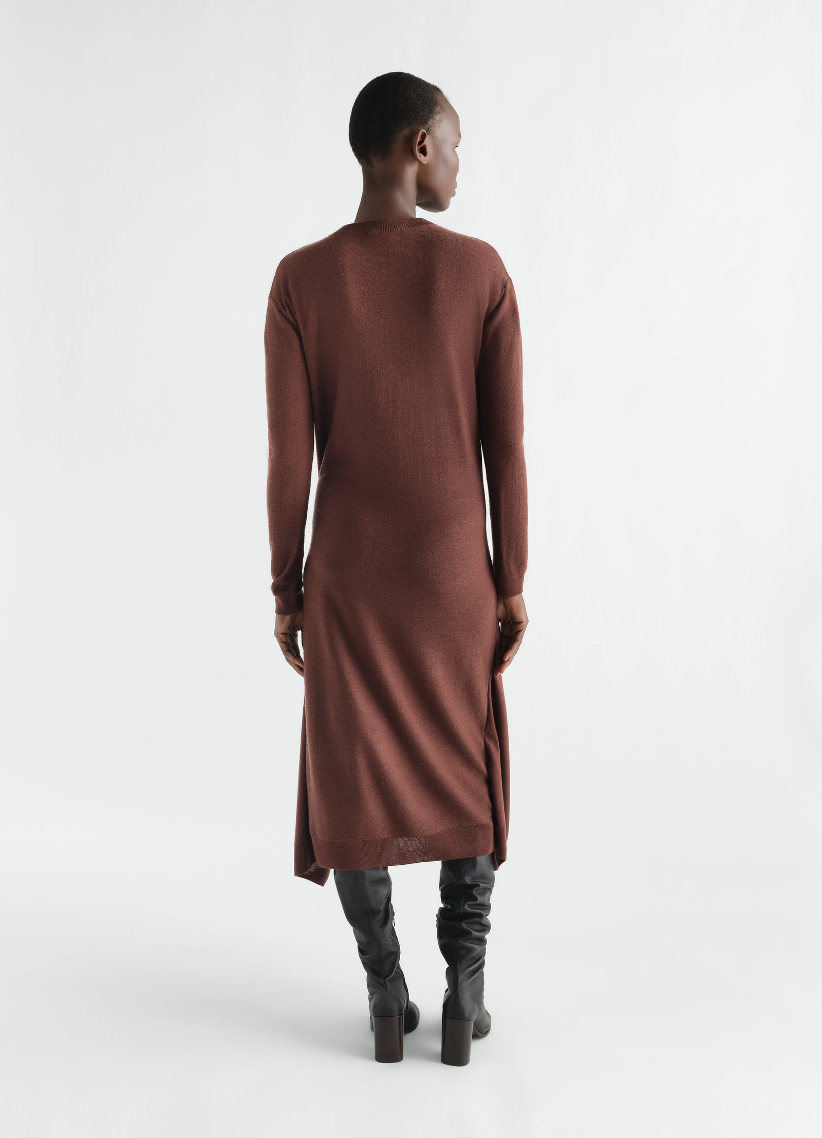 LEMAIRE buttoned dress in merino wool blend