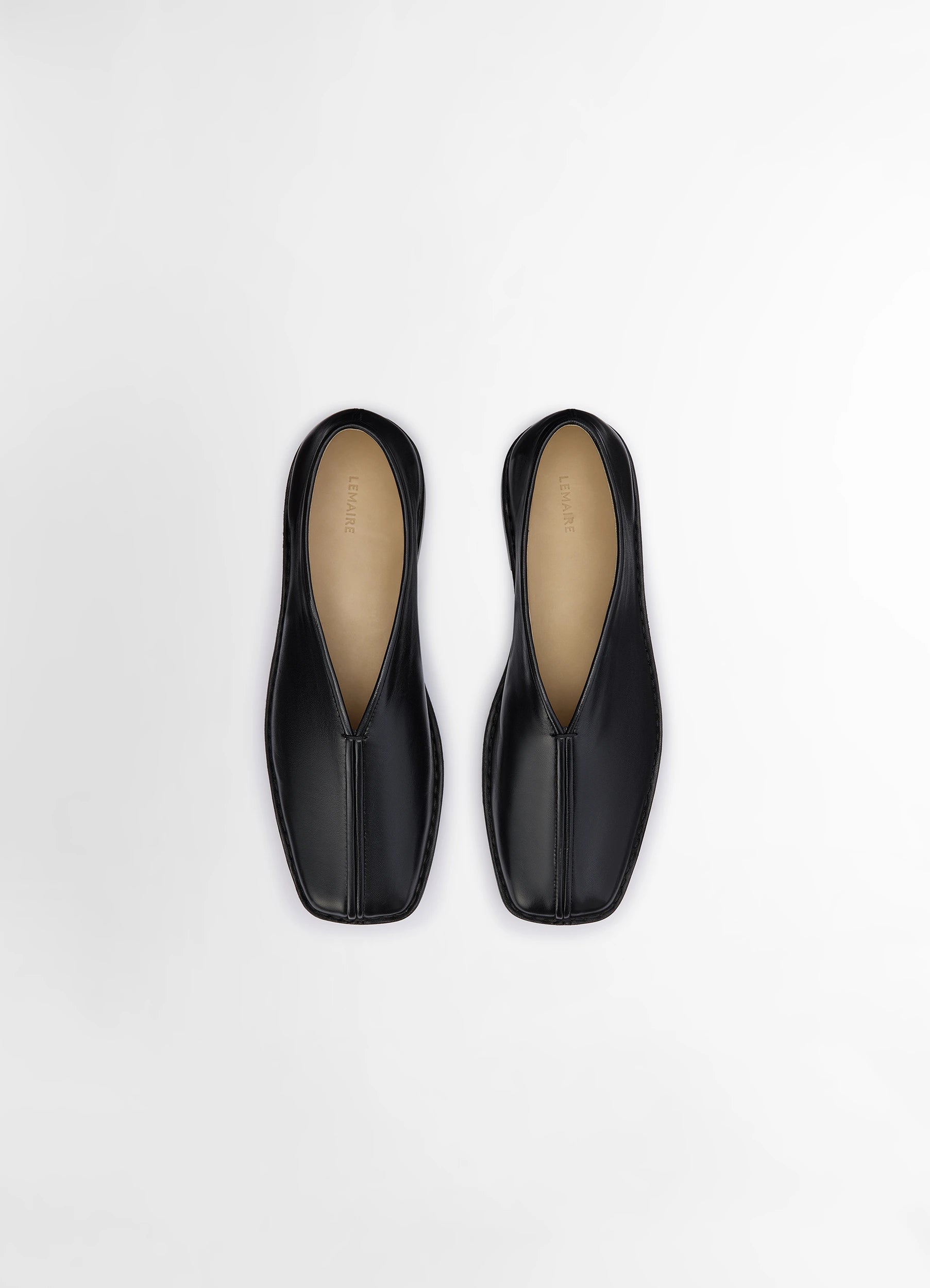 Black Flat Piped Slippers | LEMAIRE Black Flat Piped Slippers | LEMAIRE