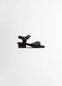 Lemaire Square Heeled Sandals in Smooth Vegetable-Tanned Leather, product shot, Side view Rounded square toe, straps