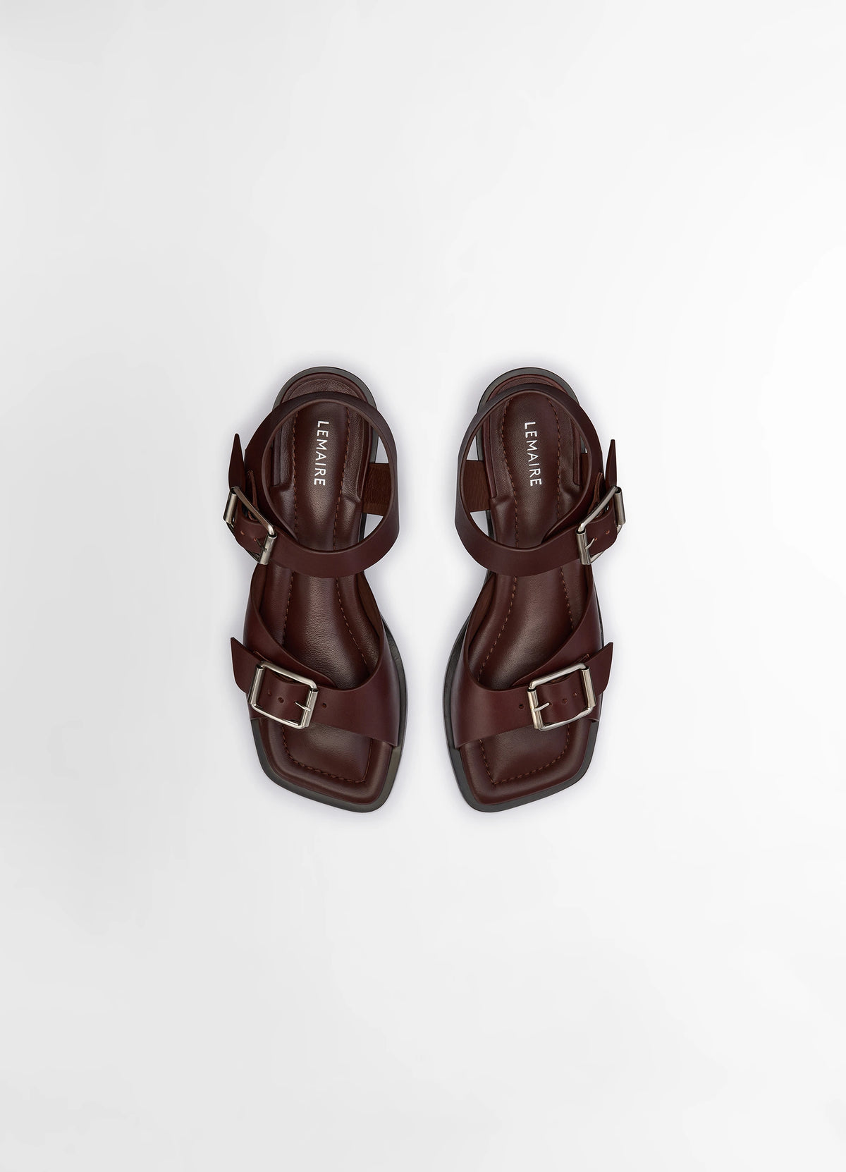 SQUARE HEELED SANDALS WITH STRAPS 35 - Chocolate Fondant