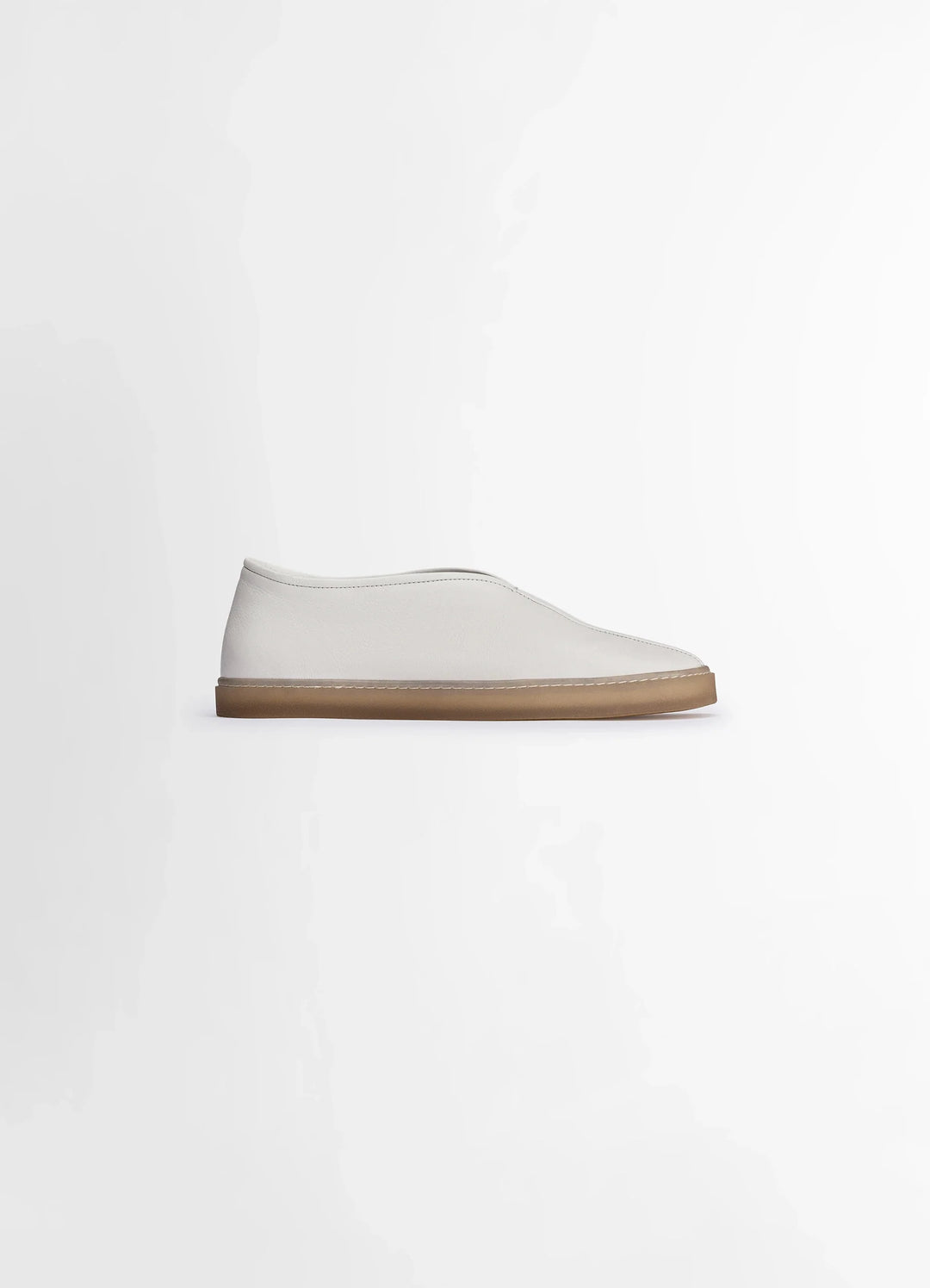 LINOLEUM PIPED SNEAKERS - White - Shiny Leather - Men | LEMAIRE