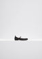 Lemaire Square Flat Ballerina in Nappa Leather, product shot, side view round toe, flat heel