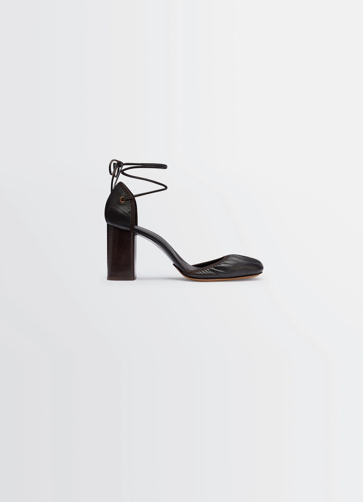 MICRO BALLERINA 85 in supple leather, product shot, side view high-heeled