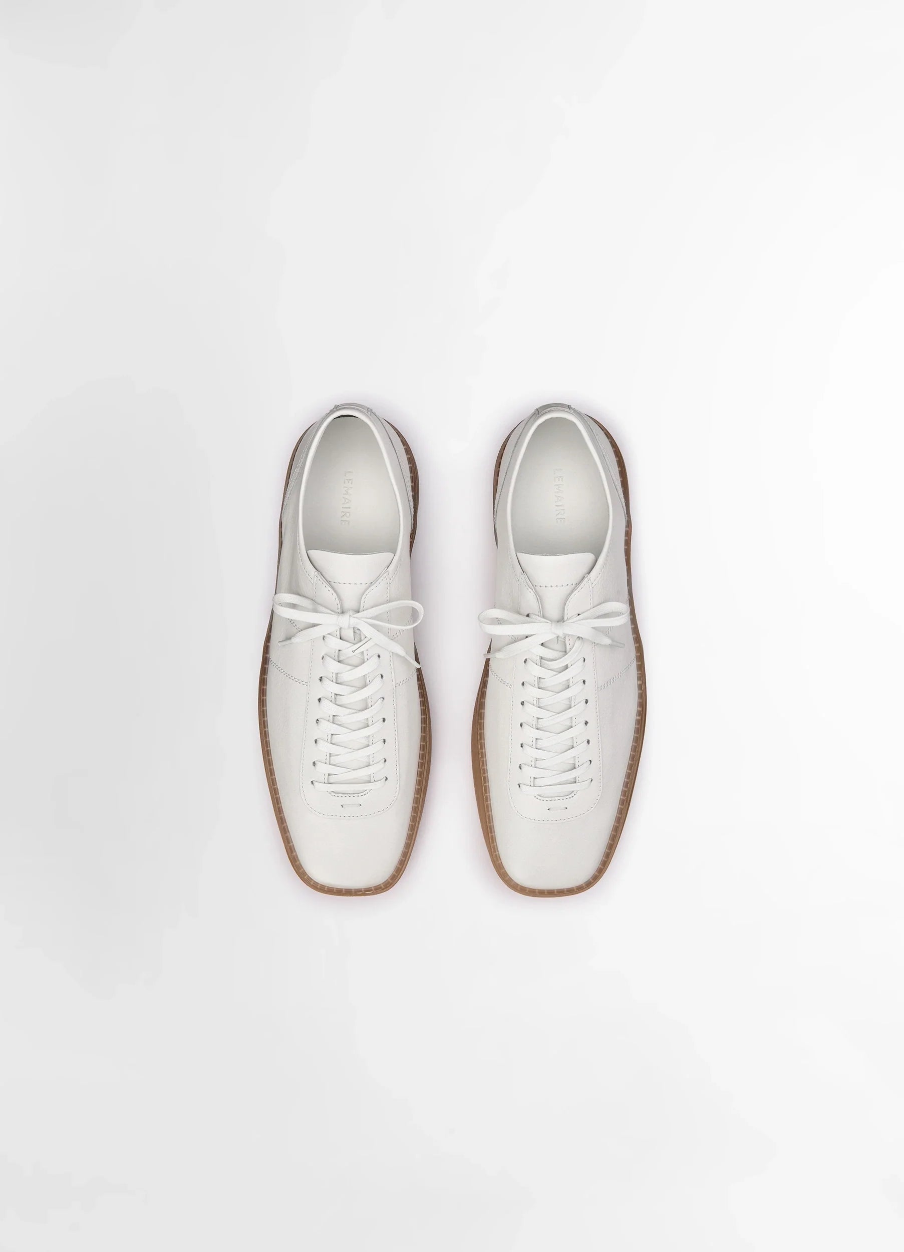 White Linoleum Laced Up Sneakers | LEMAIRE White Linoleum Laced Up Sneakers | LEMAIRE