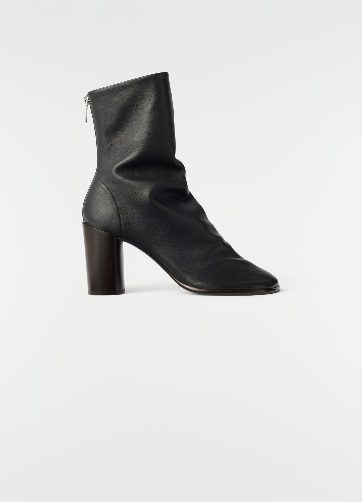 Lemaire GLOVE ANKLE BOOTS WITH 80MM HEEL IN LEATHER