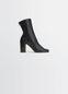 Glove Ankle Boots 80 in Black LWG Gold-certified lambskin, product shot, Side view High-heeled