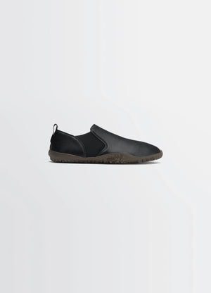 VIBRAM GLOVE SLIP ON in Black nappa lamb leather, product shot, side view smooth finish