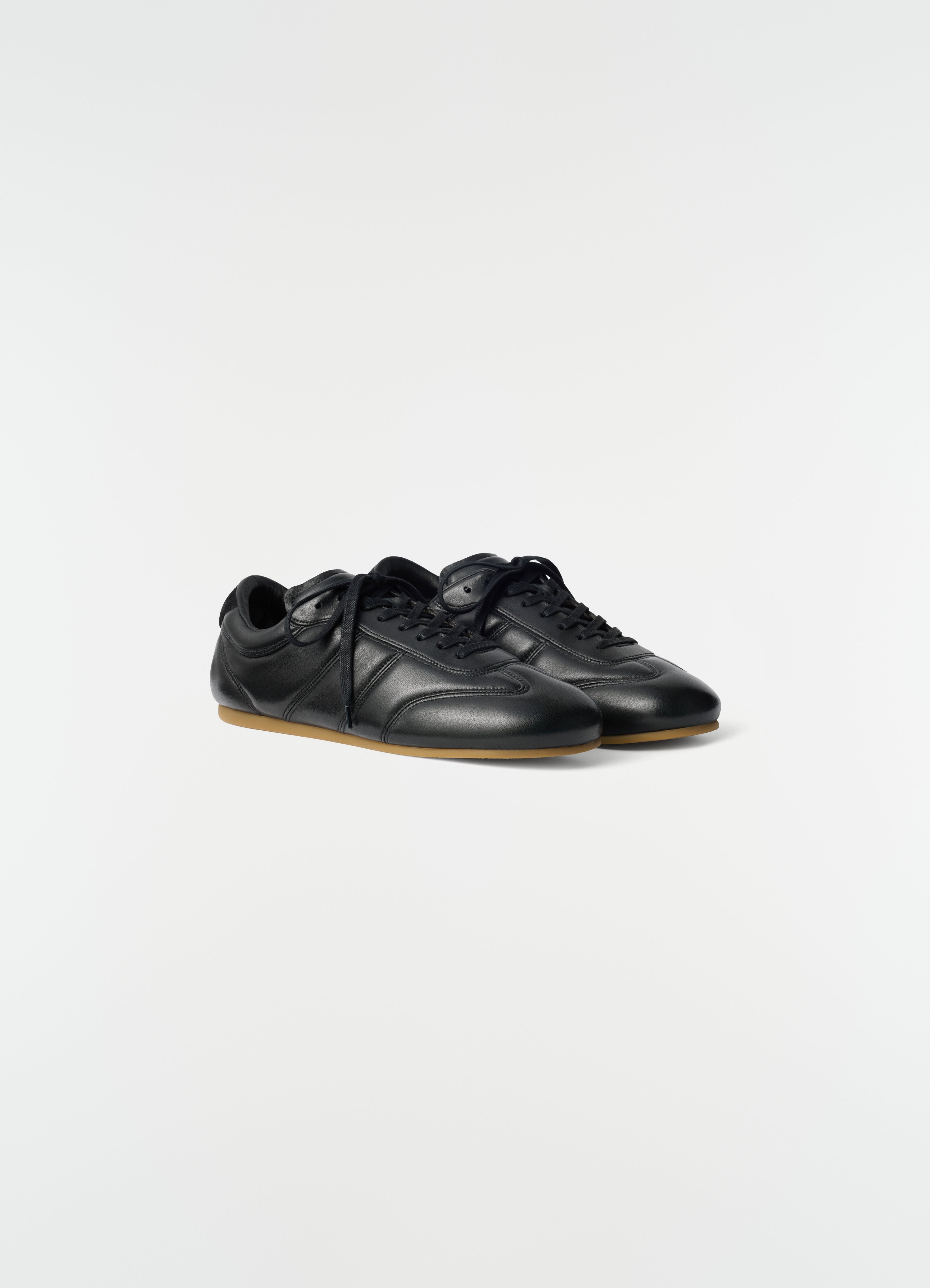 SOFT RUNNER IN LEATHER - Black - Shiny Nappa Lamb Leather - Women