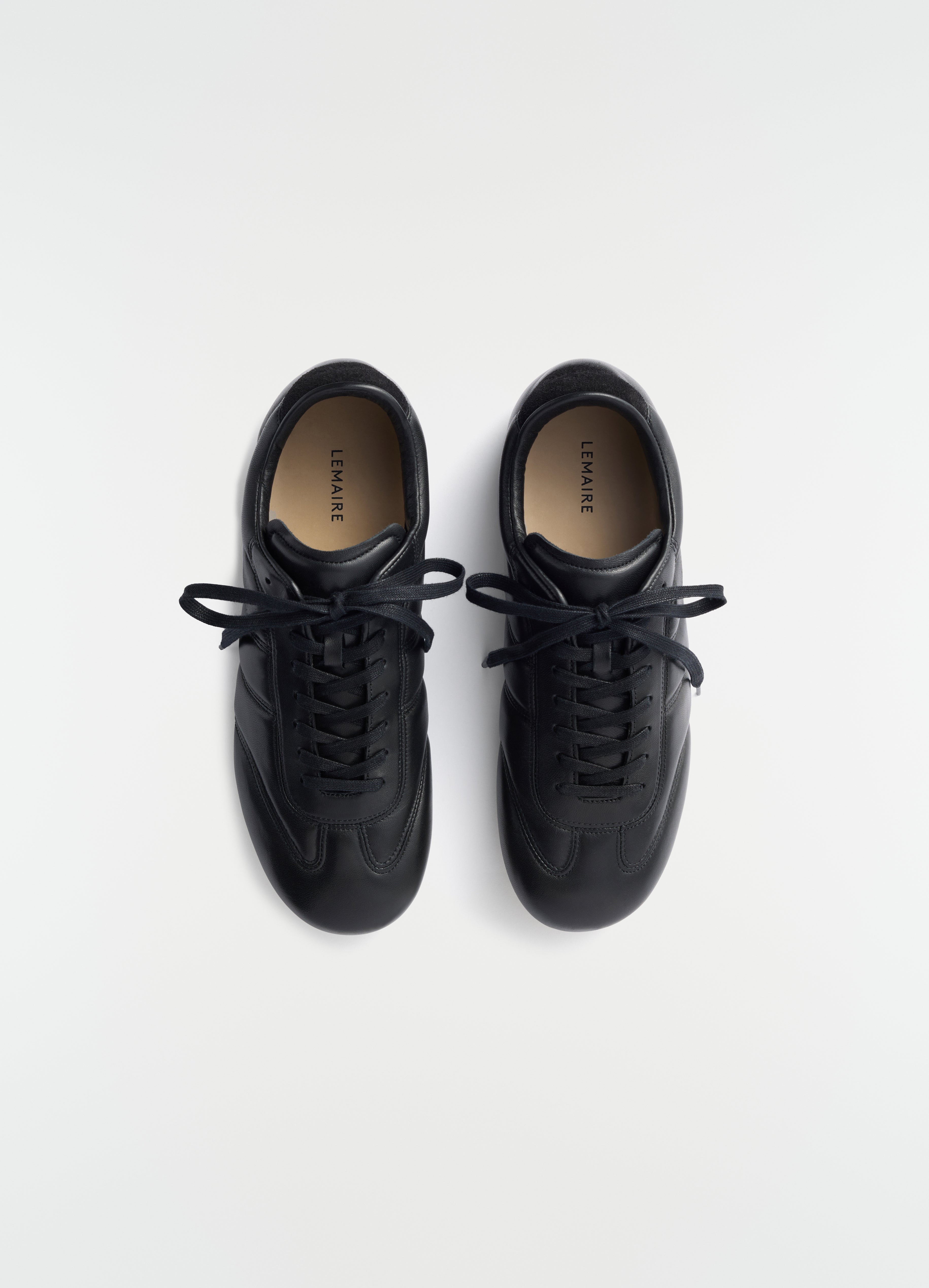 SOFT RUNNER IN LEATHER - Black - Shiny Nappa Lamb Leather - Women