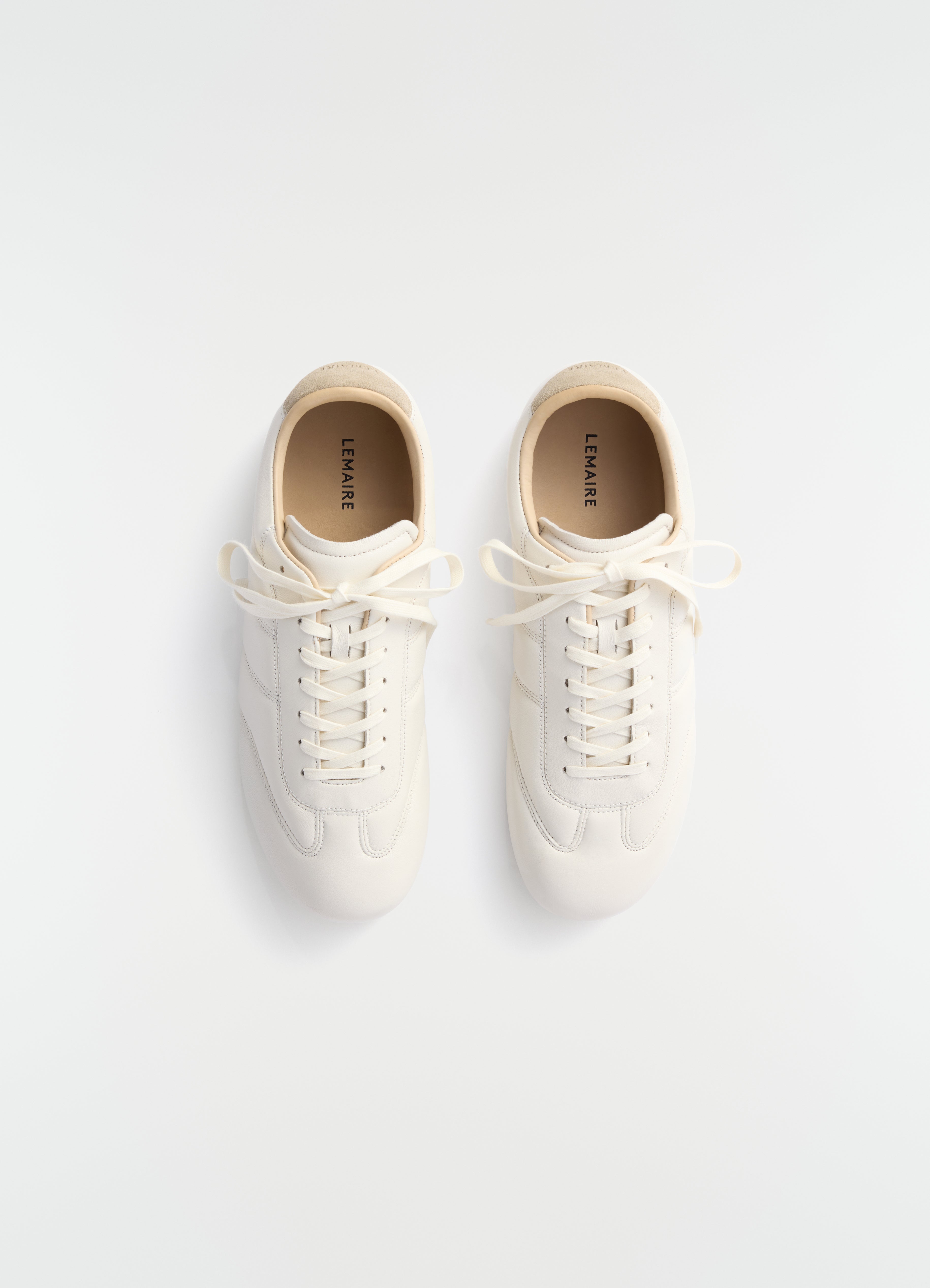 SOFT RUNNER IN LEATHER - Milk - Shiny Nappa Lamb Leather - Women