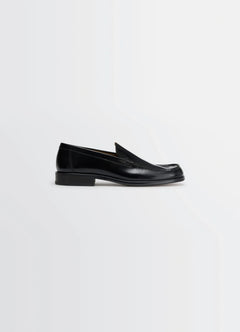 Inspired Formal Loafers in Shiny Smooth Black Leather, product shot, Side view Classic design