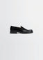Inspired Formal Loafers in Shiny Smooth Black Leather, product shot, Side view Classic design