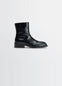 Zipped Boots in Black Calf Leather, product shot, Side view Ankle height, formal