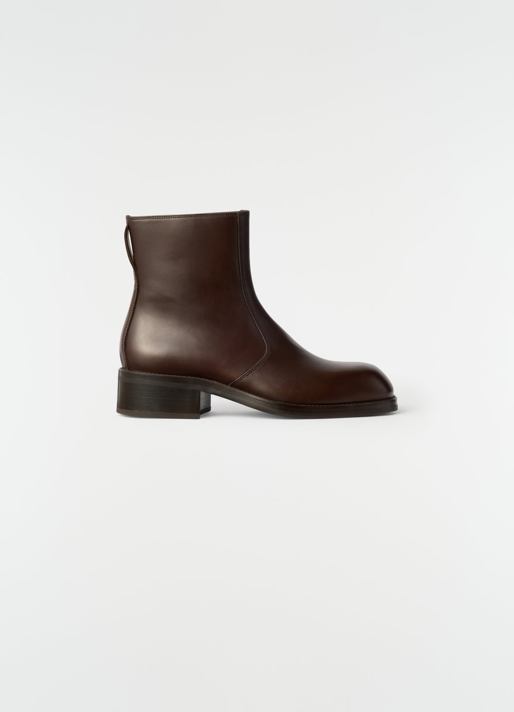 STIEFELETTEN MIT REISSVERSCHLUSS AUS GLÄNZENDEM LEDER