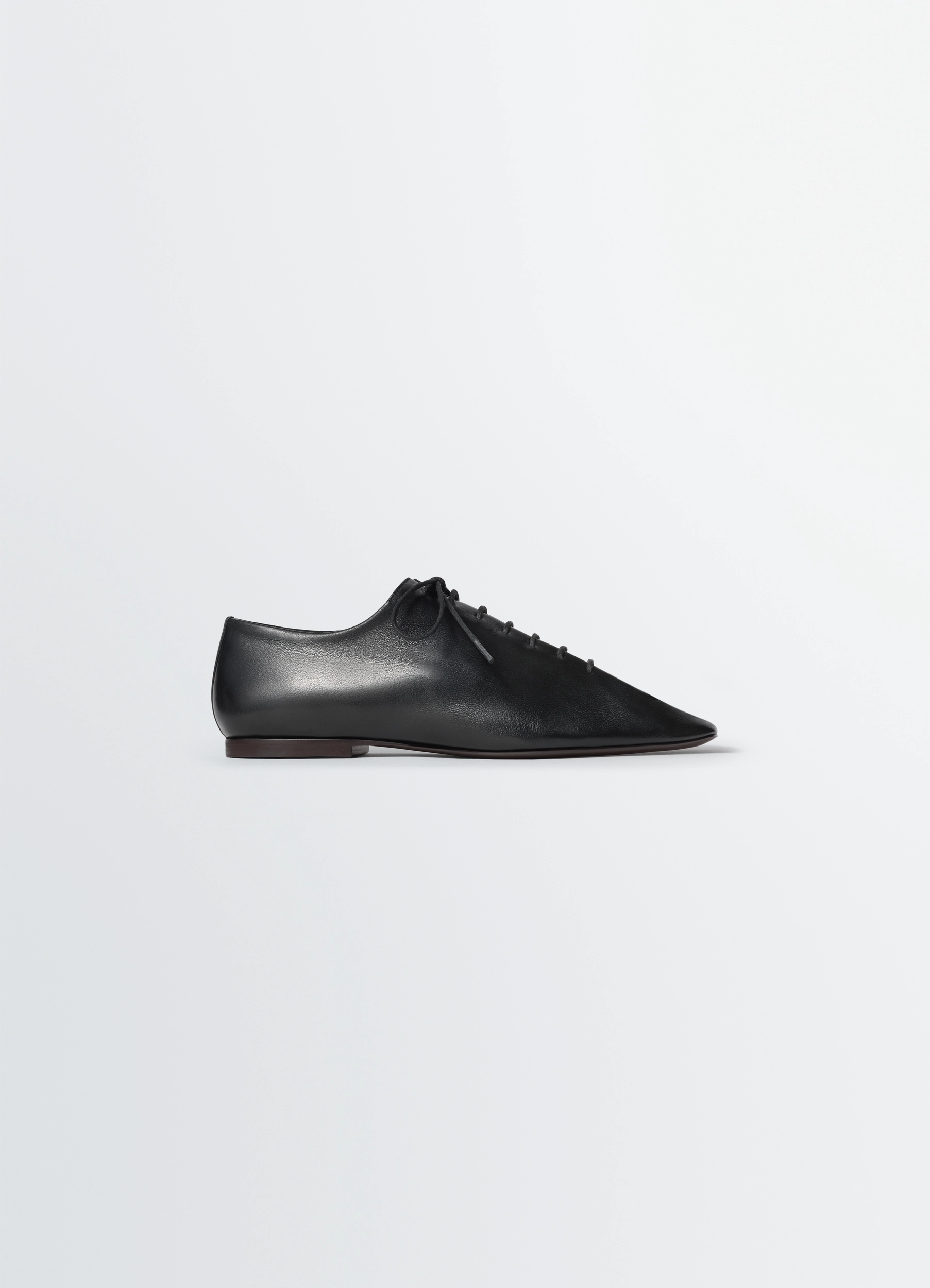 SOURIS FLAT CLASSIC DERBIES IN LEATHER - Black - Shiny Nappa Lamb SOURIS FLAT CLASSIC DERBIES IN LEATHER - Black - Shiny Nappa Lamb