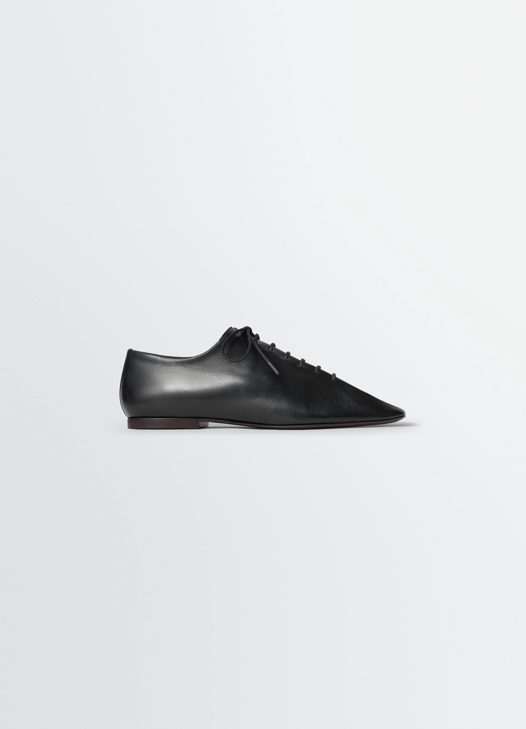 SOURIS FLAT CLASSIC DERBIES IN LEATHER - Black - Shiny Nappa Lamb