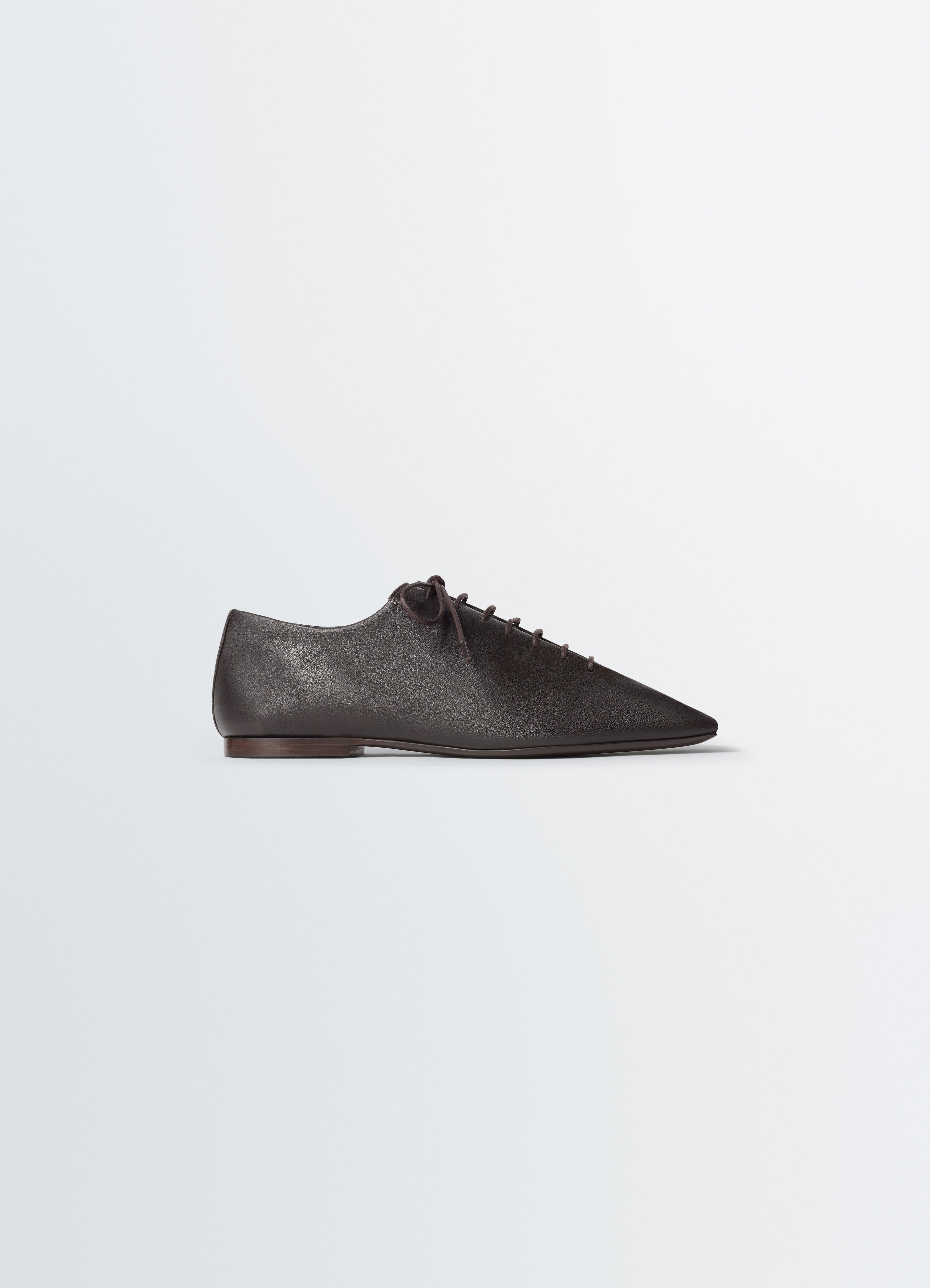 SOURIS フラットクラシックダービー - Dark Chocolate - Washed Nappa