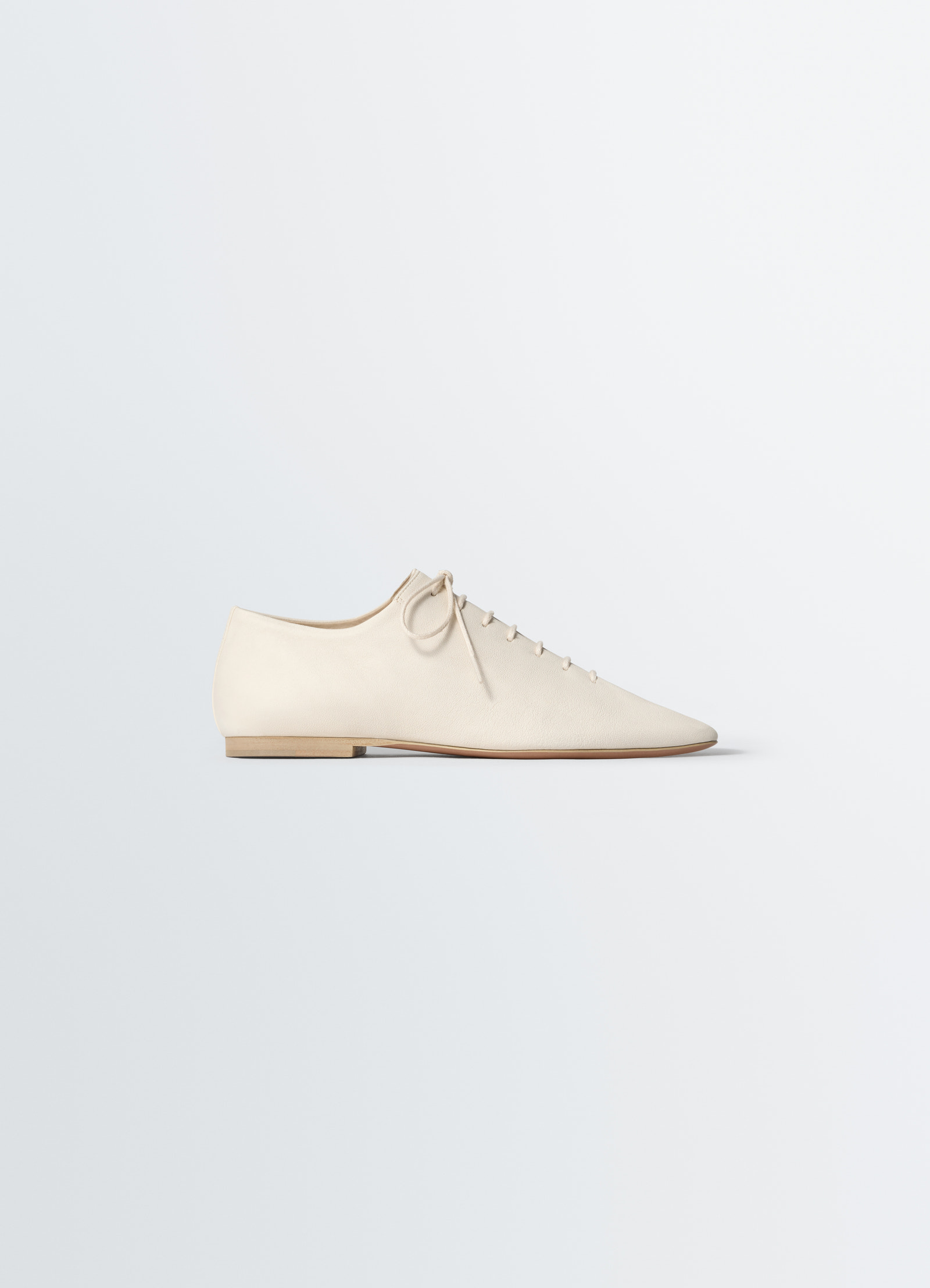 Derbies souris classiques plates en cuir nappa