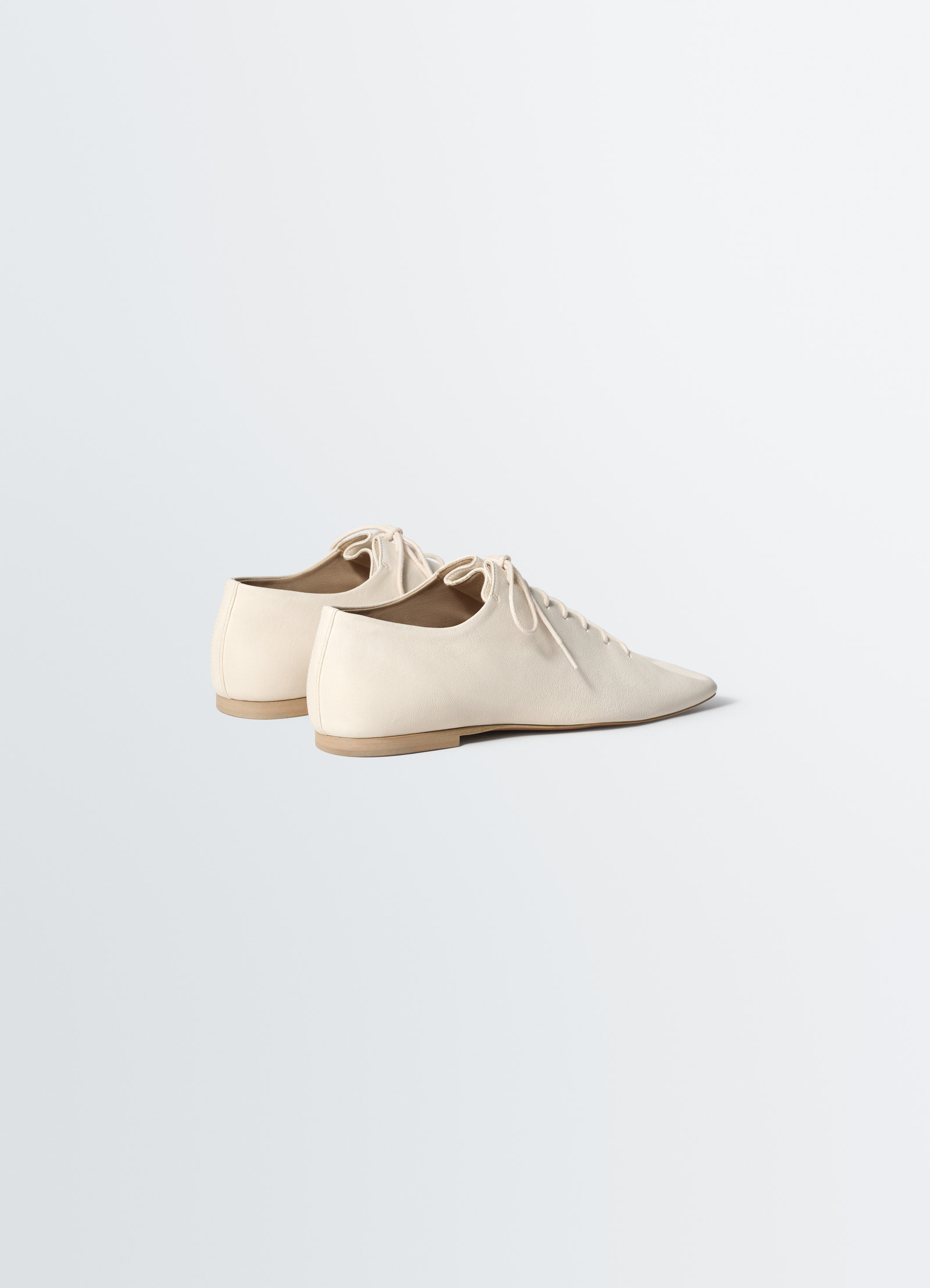 Derbies souris classiques plates en cuir nappa