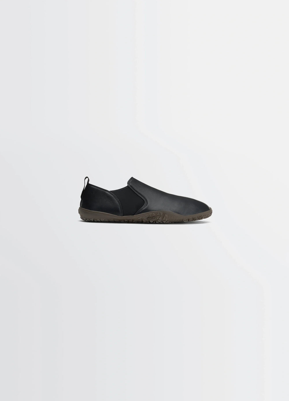 VIBRAM GLOVE SLIP ON in Black Nappa Lamb Leather, product shot, Side view Slip-on design