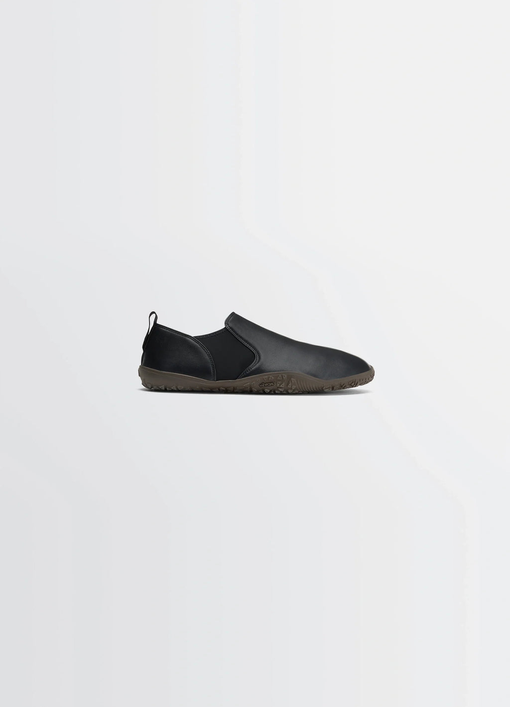 VIBRAM GLOVE SLIP ON in Black Nappa Lamb Leather, product shot, Side view Slip-on design