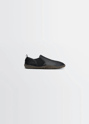 VIBRAM GLOVE SLIP ON in Black Nappa Lamb Leather, product shot, Side view Slip-on design