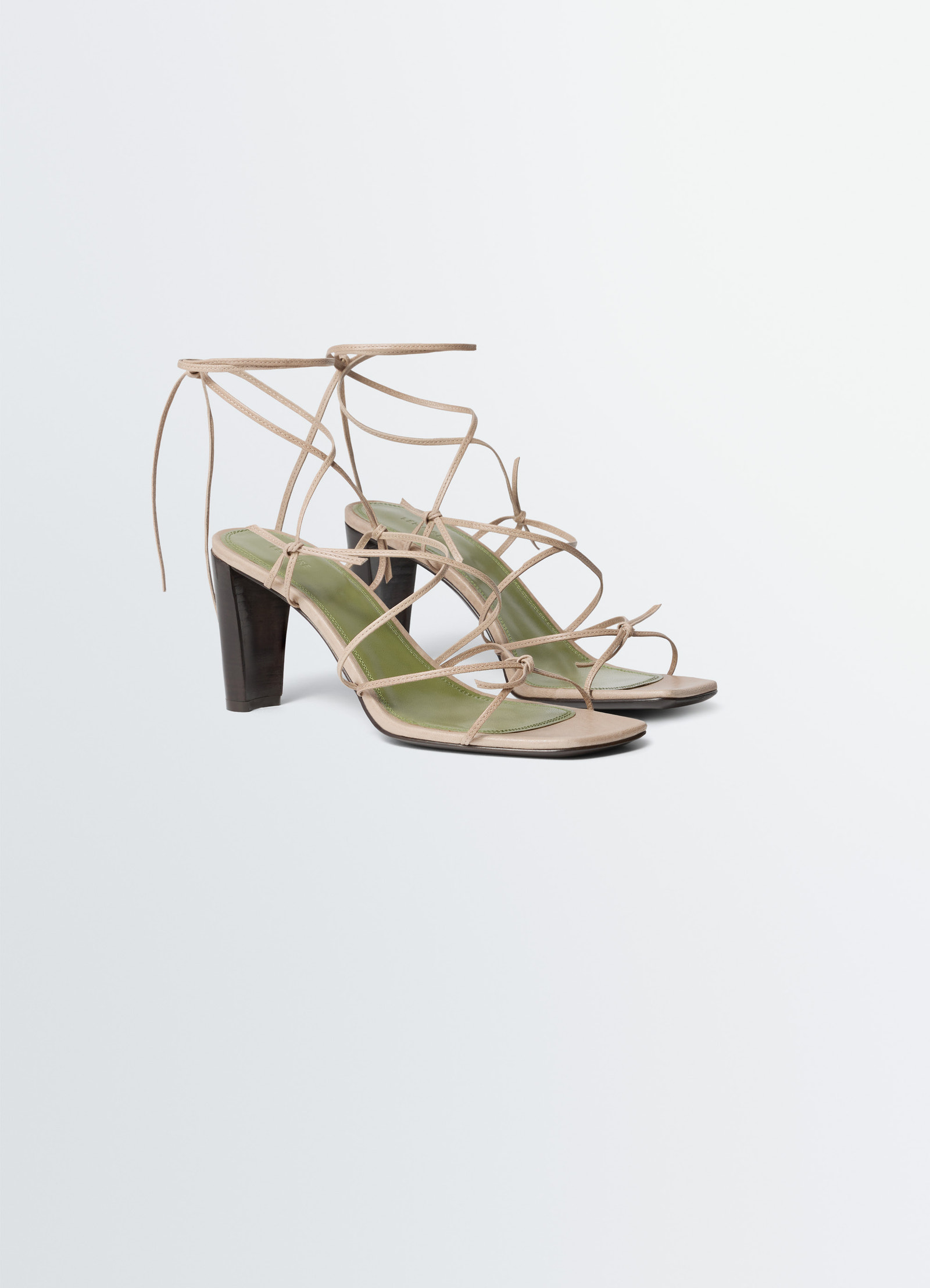 Mignons sandals 80 mm heel in leather