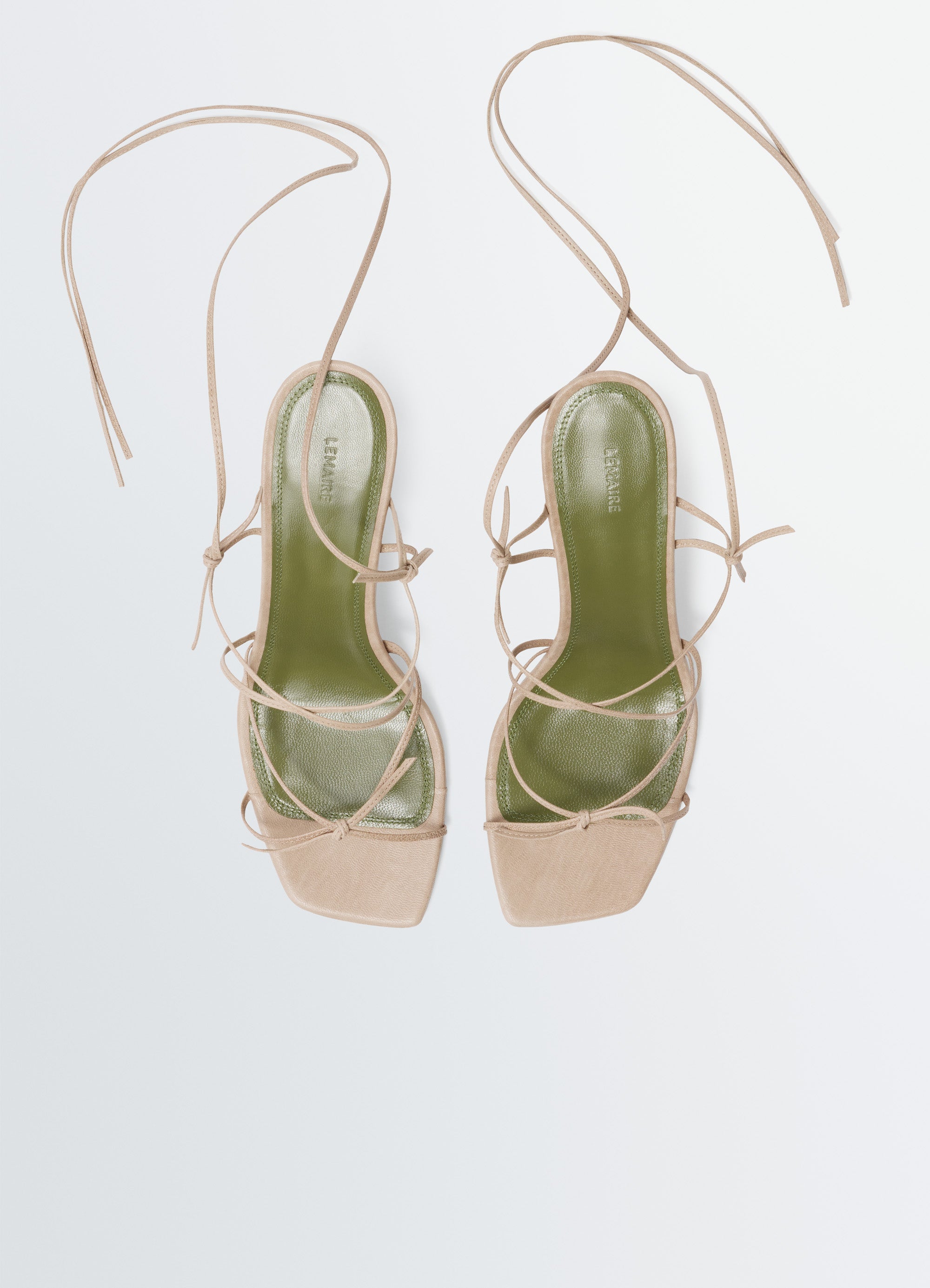 MIGNONS SANDALS 80 MM HEEL IN LEATHER - Havana Sand - Nappa Vosges