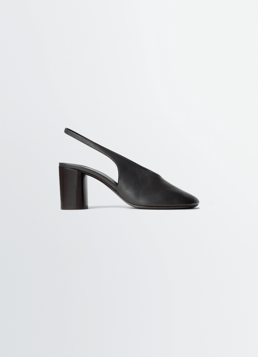 GLOVE SLINGBACK PUMPS 80 MM HEEL in Leather, product shot, Side view Smooth lambskin