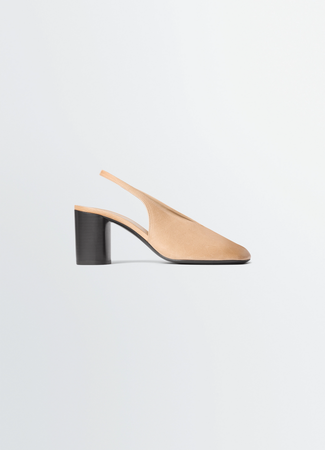 GLOVE SLINGBACK PUMPS 80 MM HEEL IN LEATHER - Washed Beige GLOVE SLINGBACK PUMPS 80 MM HEEL IN LEATHER - Washed Beige