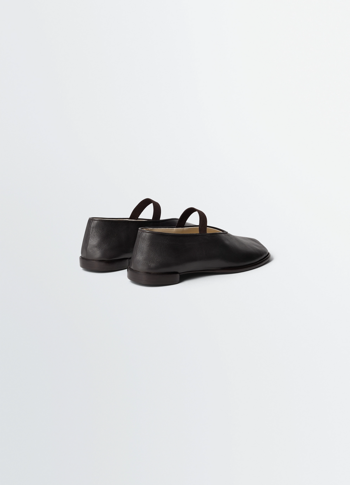 GLOVE BALLERINA IN LEATHER - Dark Chocolate - Smooth Lambskin