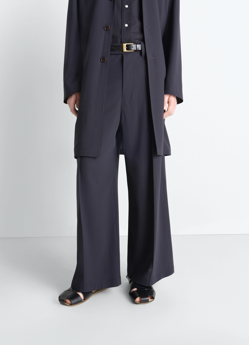 レザーフィッシャーマンスリッポンサンダル