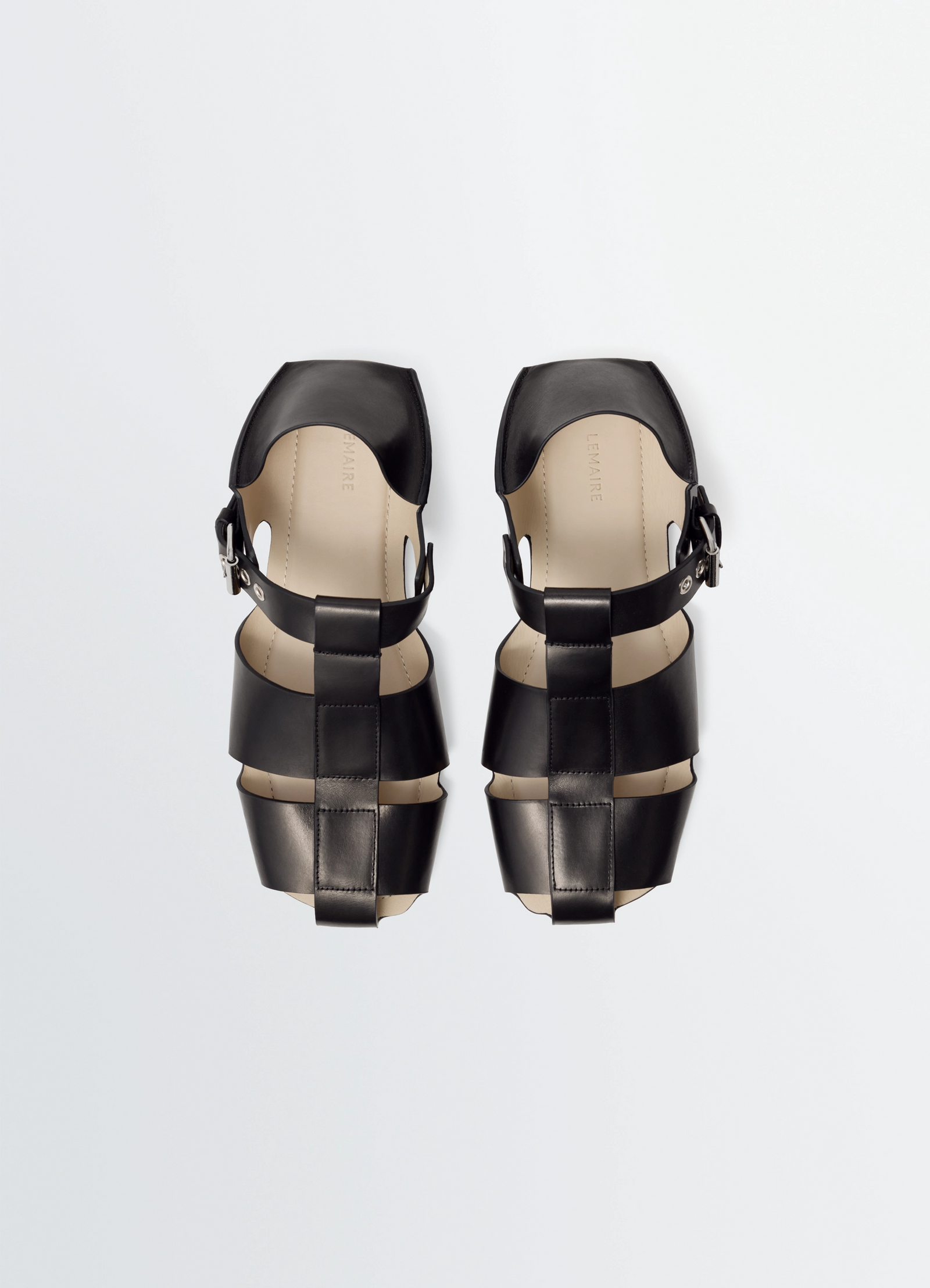 Fisherman slip-on sandals in leather