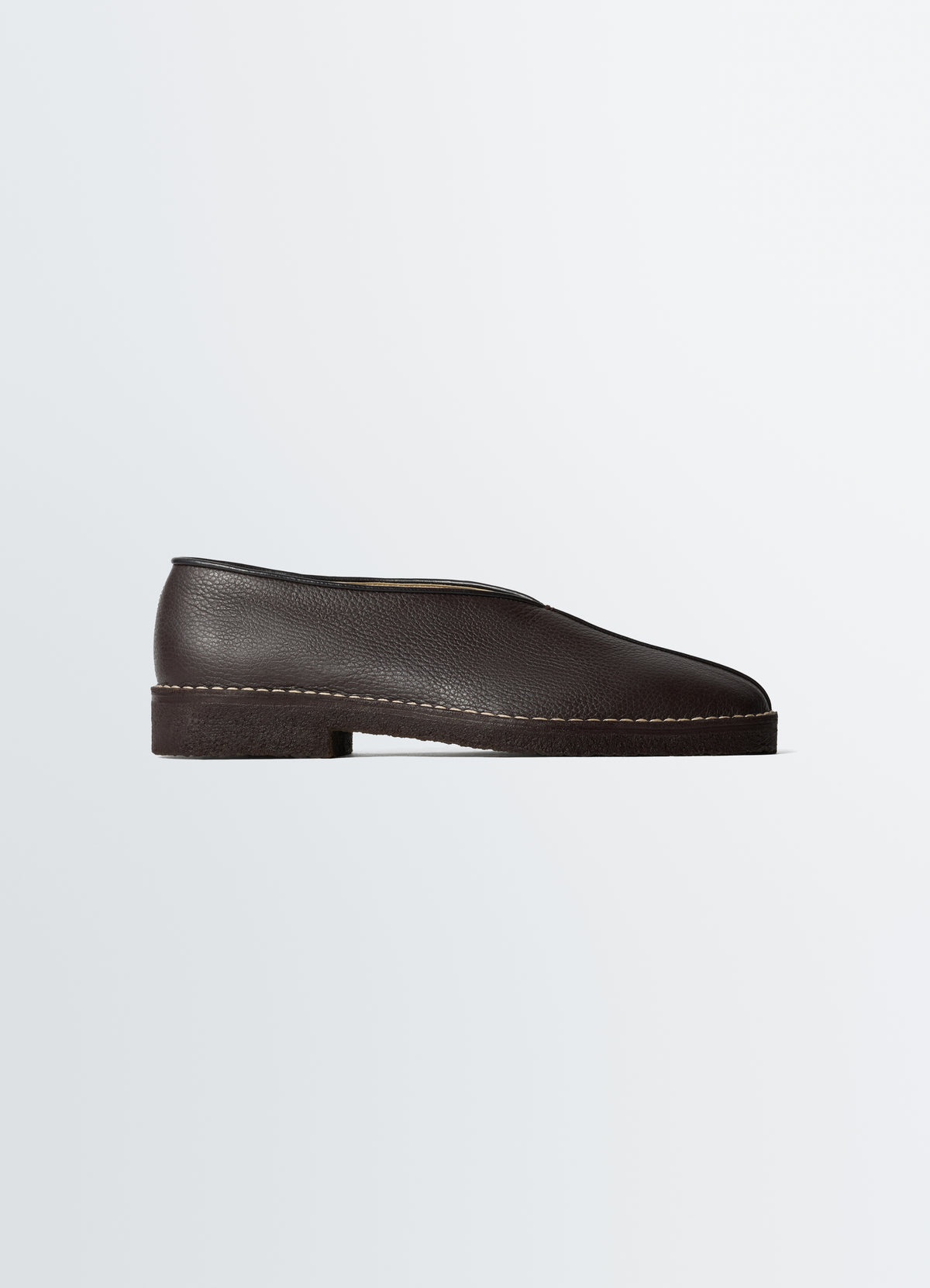 Lemaire PIPED CREPE SLIPPERS IN LEATHER