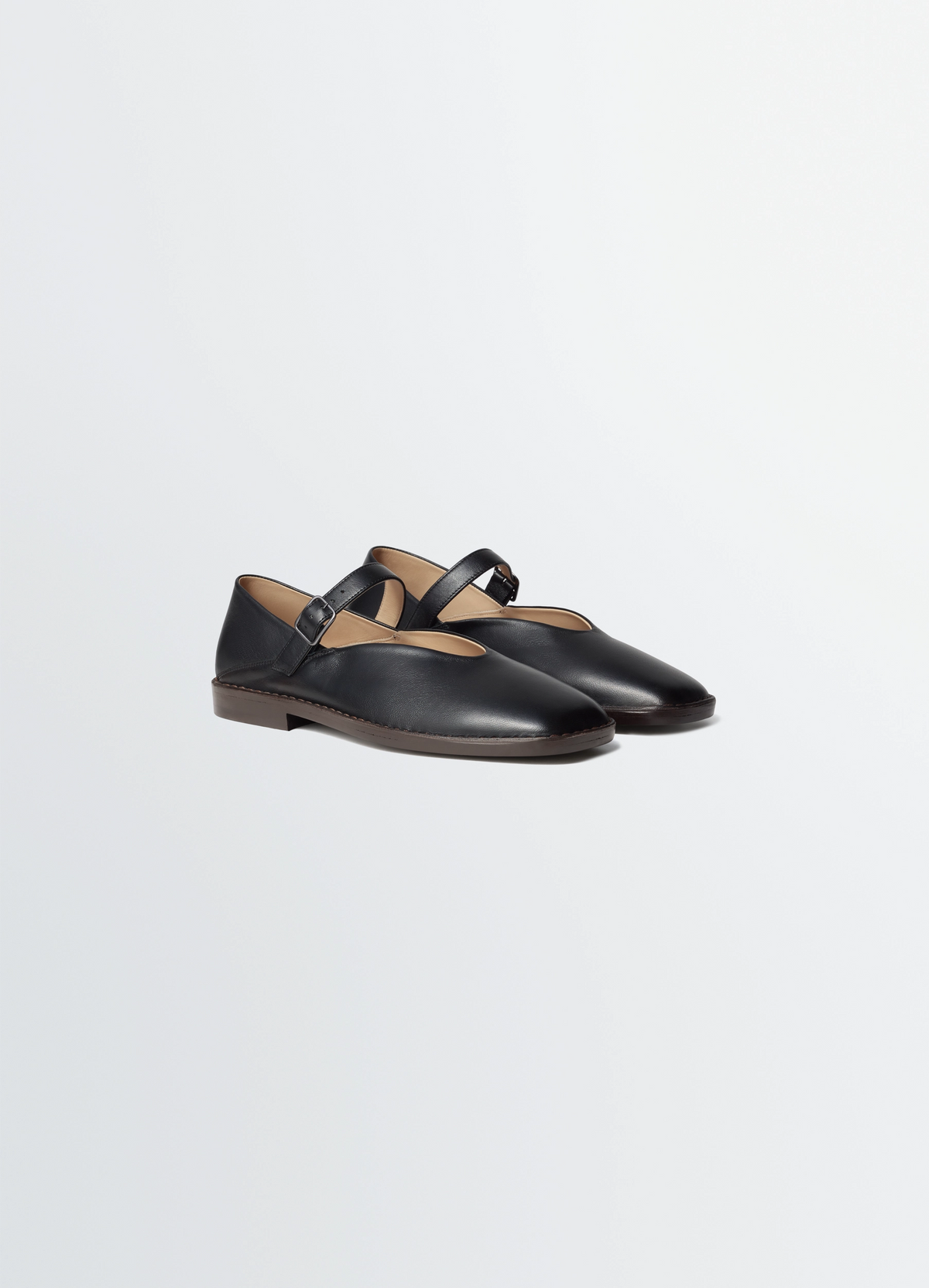 LEMAIRE バレリーナ　40 BALLERINA SHOES IN LEATHER - Black - Shiny Nappa Lamb Leather