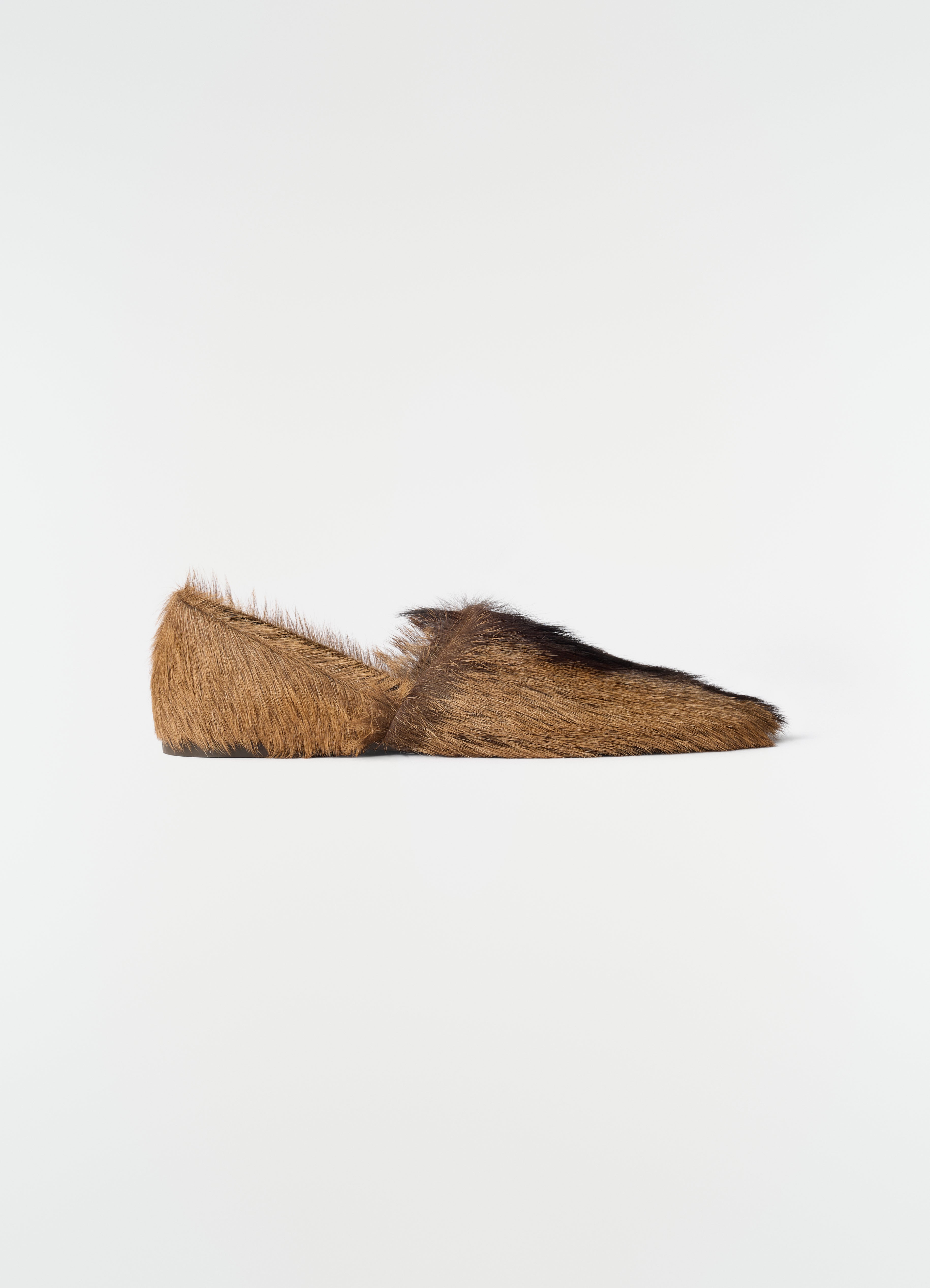MOCASSINS EN CUIR DE CHÈVRE À POILS LONGS