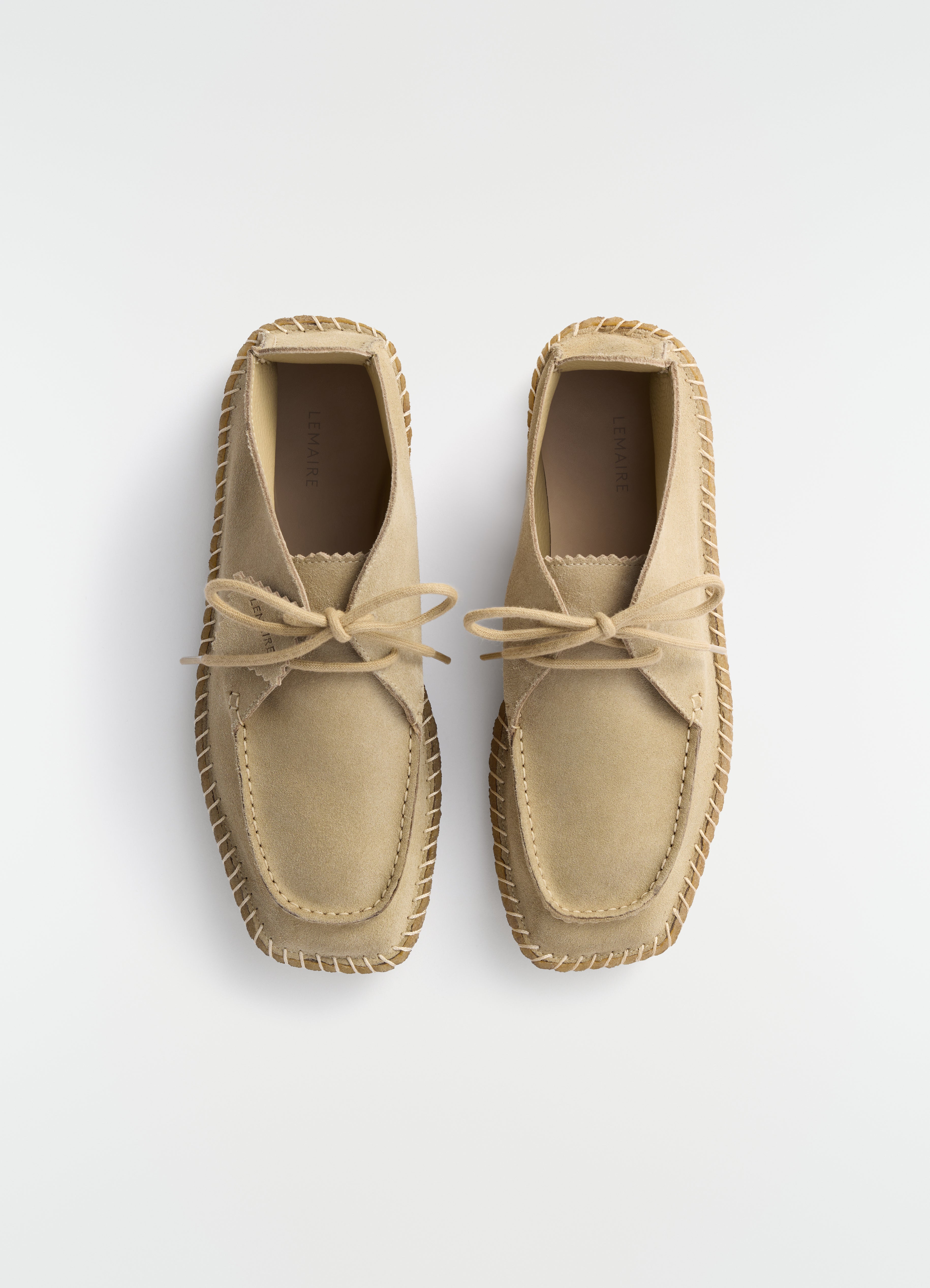リバーススエードレザーのデザートモカシン - Kraft Beige - リバース