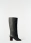CREASE SLEEVE BOOTS IN SOFT GLOSSY LEATHER
