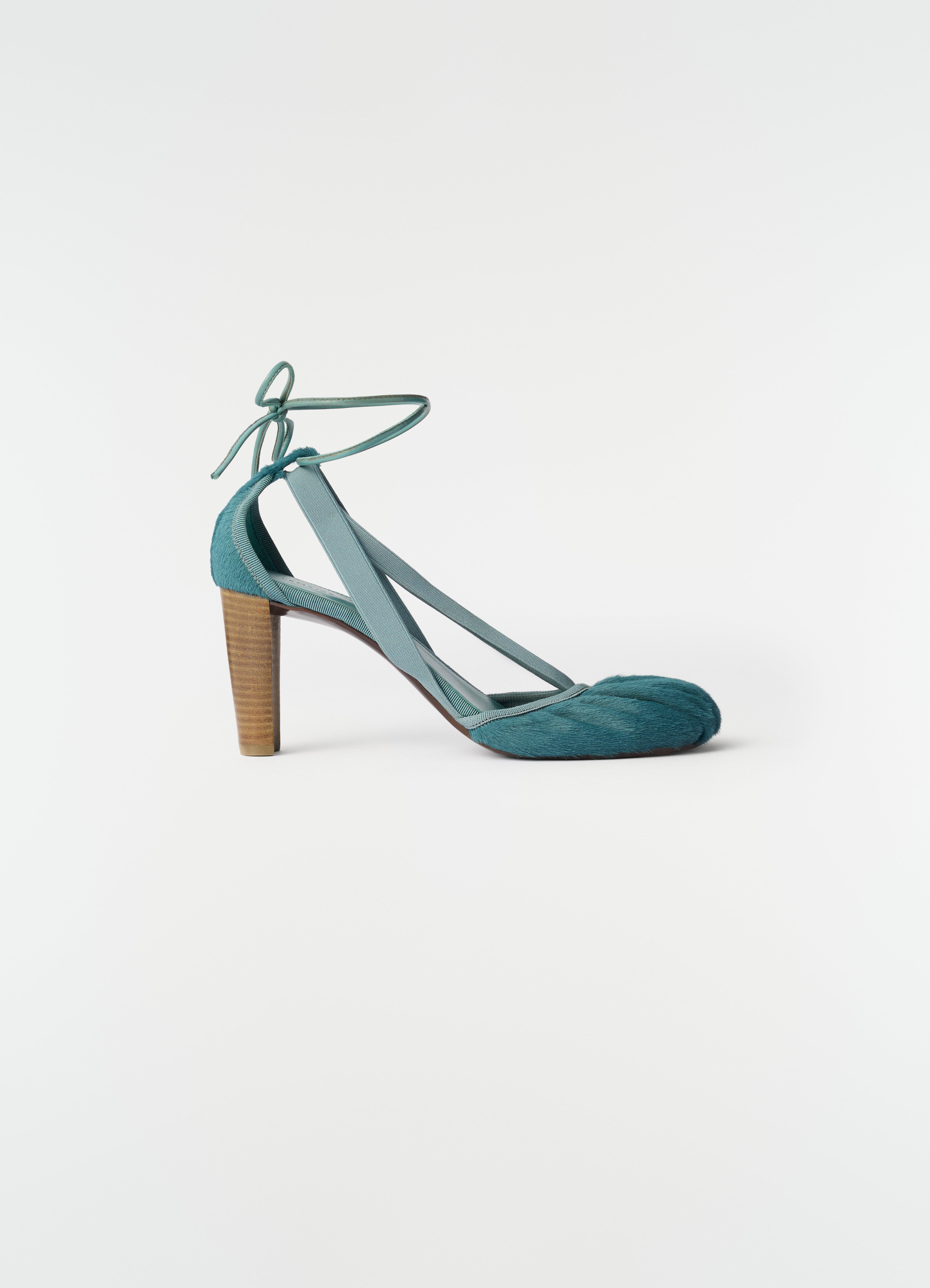 BALLERINES À TALONS 80 MM PEDILLE EN CUIR FAÇON POULAIN