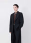 Lemaire Single Breasted Fitted Tail in Tropical Poly-Wool Mélange Twill, model shot, Front side view Generously structured sh